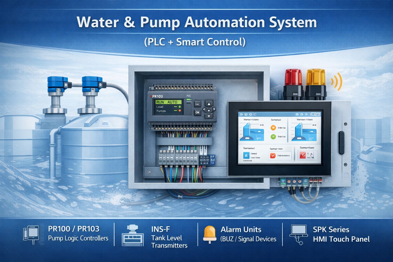 Water & Pump Automation System (PLC + Smart Control) - 3S Controls